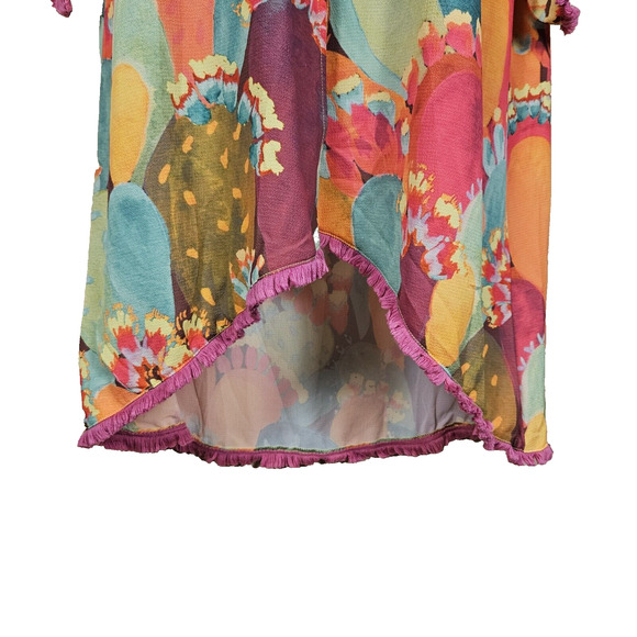 Judith March Open Kimono Size Large Southwestern Cactus Desert Colorful Topper - Picture 12 of 15